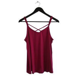 Torrid‎ Super Soft Knits Pink Criss Cross Strappy Tank Top Pink Size 00X